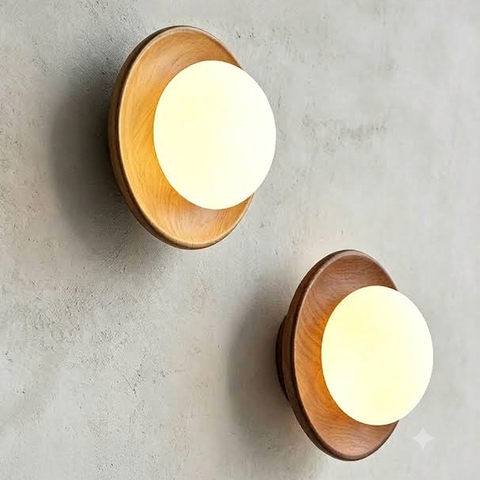 Đèn Tường Đế Gỗ