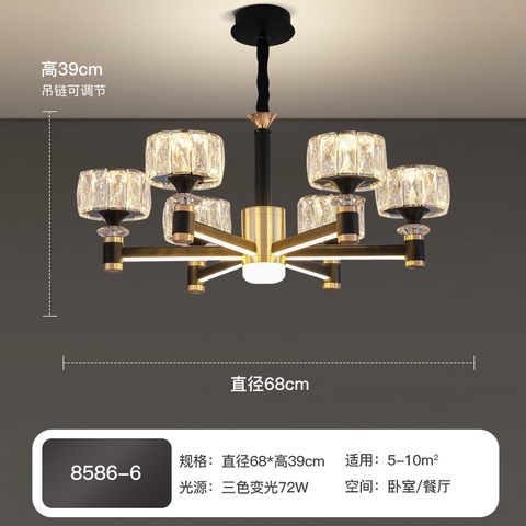 Đèn chùm pha lê phong cách hiện đại, đơn giản DC114F