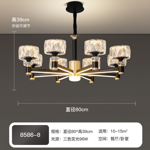 Đèn chùm pha lê phong cách hiện đại, đơn giản DC114F