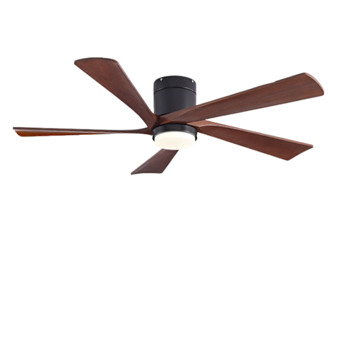 Quạt Trần 5 Cánh Gỗ Thân Ngắn Có Đèn QT044