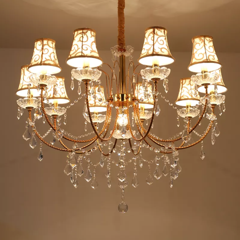 Đèn chùm pha lê có chụp đèn DC109F