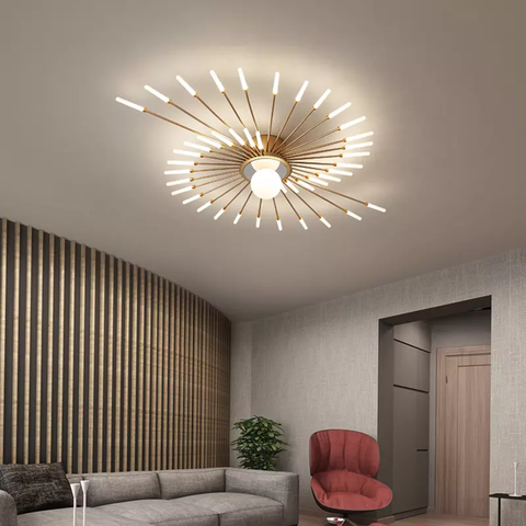 Đèn ốp trần hình chữ S nghệ thuật D0100F