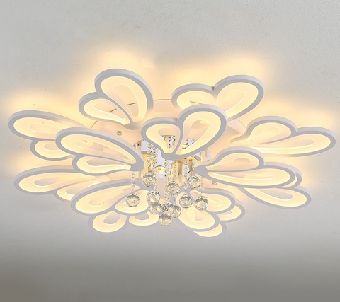 Đèn Ốp Trần Cánh Hoa Giọt Pha Lê Độc Đáo DO207T