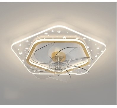 Đèn Quạt Trần Ngôi Sao Hình Nghệ Thuật QT110T