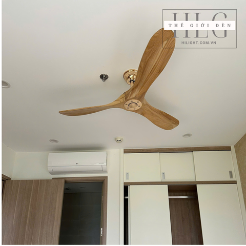 Quạt Trần 3 Cánh Gỗ Tự Nhiên QT258