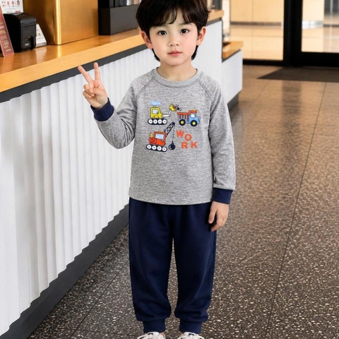 BỘ JINRO DÀI TAY RAGLAN CHẤT MODAL PETIT CHO BÉ