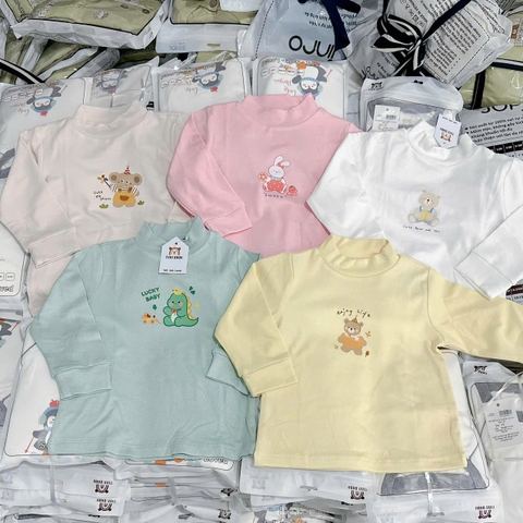ÁO GIỮ NHIỆT TINN BABY CỔ 3P CHẤT PETIT DÀY CHO BÉ