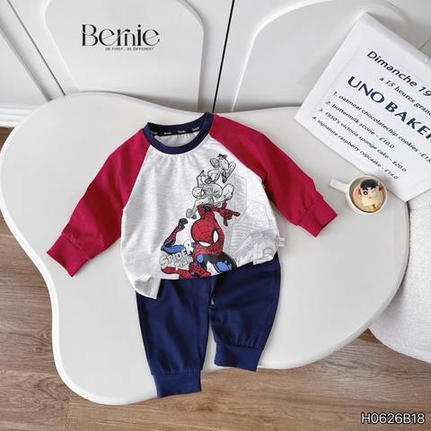 BỘ COTTON DÀI TAY SPIDER HERO