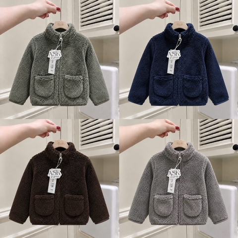 ÁO KHOÁC LÔNG 2 TÚI CỔ TRỤ