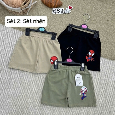 SET 3 QUẦN ĐÙI COTTON CHO BÉ TRAI