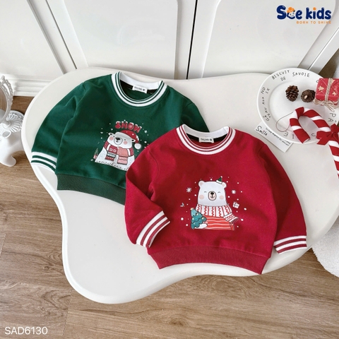 ÁO SWEATER SCE GIÁNG SINH IN HÌNH GẤU TRẮNG CHO BÉ