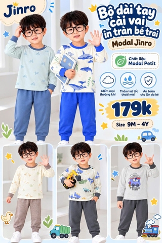 BỘ JINRO DÀI TAY CÀI VAI BÉ TRAI