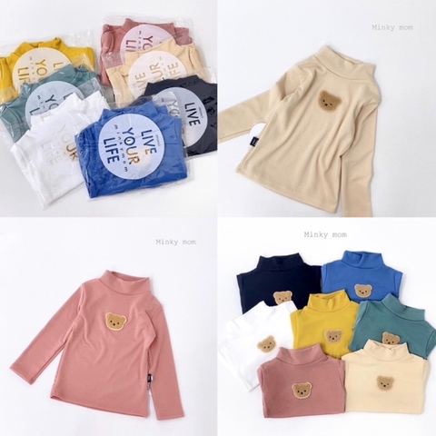 ÁO COTTON LEN GẤU CỔ 3P CHO BÉ
