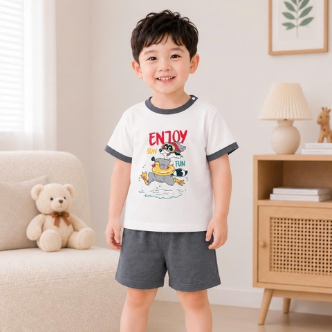 TINN BABY - BỘ CỘC TAY MODAL PETIT BÉ TRAI