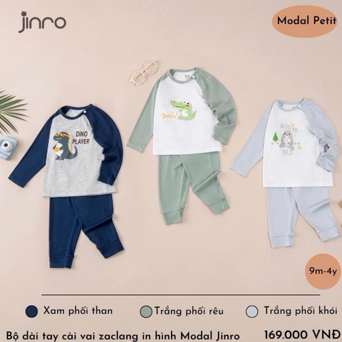 BỘ JINRO DÀI TAY RAGLAN CHẤT MODAL PETIT CHO BÉ