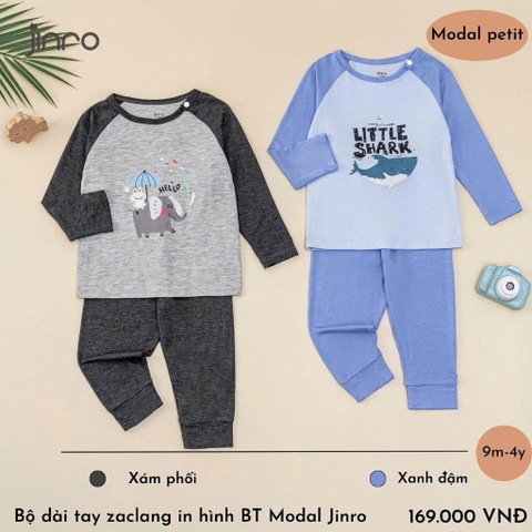 BỘ JINRO DÀI TAY RAGLAN CHẤT MODAL PETIT CHO BÉ