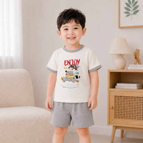 TINN BABY - BỘ CỘC TAY MODAL PETIT BÉ TRAI