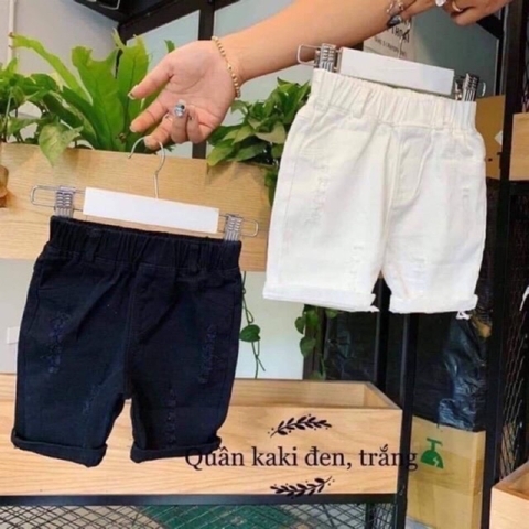 QUẦN SHORT KAKI RÁCH