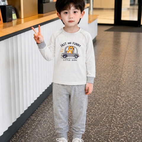 BỘ JINRO DÀI TAY RAGLAN CHẤT MODAL PETIT CHO BÉ