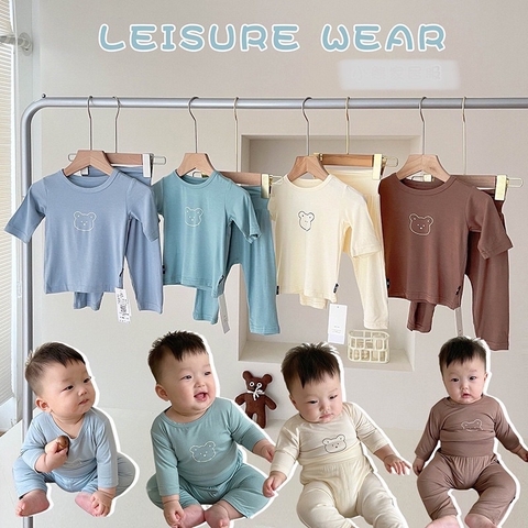 BỘ THUN LẠNH CẠP CAO HÌNH GẤU CHO BÉ