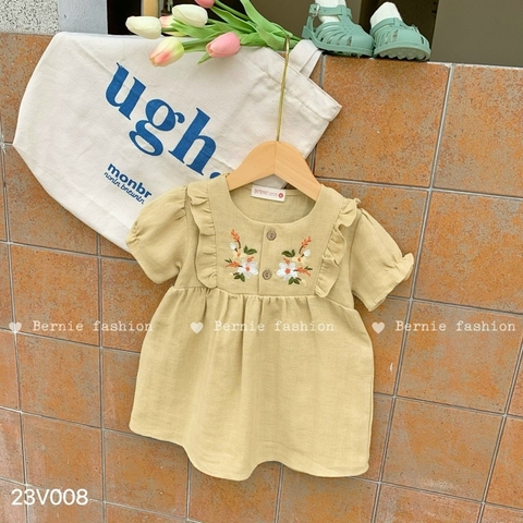 VÁY BÉ GÁI BERNIE THÊU HOA NGỰC