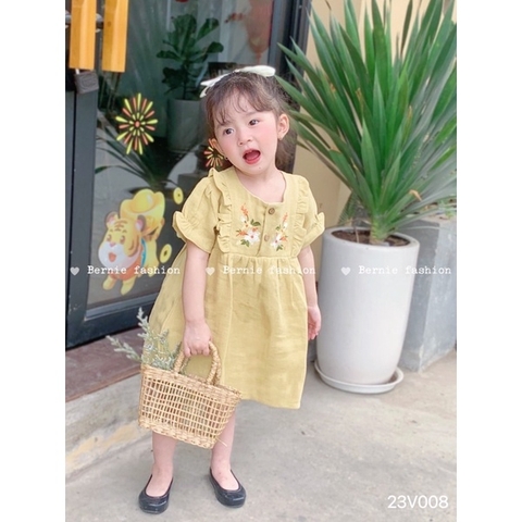 VÁY BÉ GÁI BERNIE THÊU HOA NGỰC