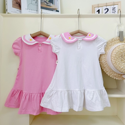 VÁY COTTON CỔ SEN CHO BÉ