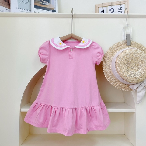 VÁY COTTON CỔ SEN CHO BÉ