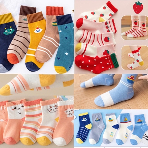 SET 5 ĐÔI TẤT XUẤT HÀN CHO BÉ TRAI/BÉ GÁI