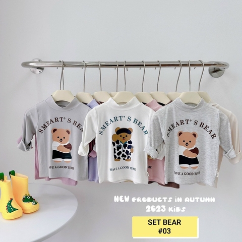 SET 3 ÁO GIỮ NHIỆT BEAR CHO BÉ