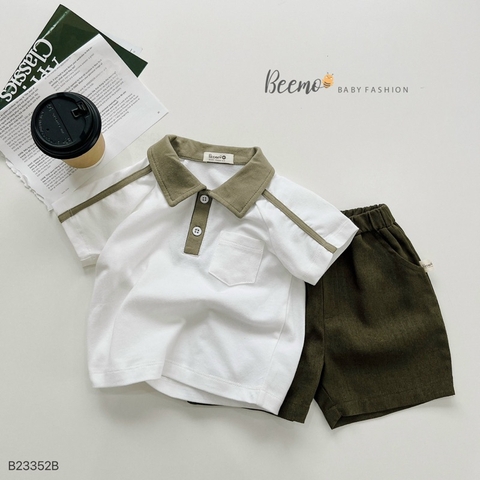 BỘ POLO CỘC TAY THỂ THAO PHỐI KHUY