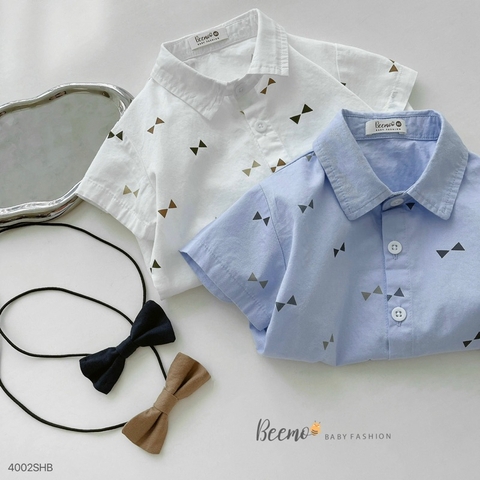 SET BỘ SƠ MI IN XOẢ KÈM NƠ
