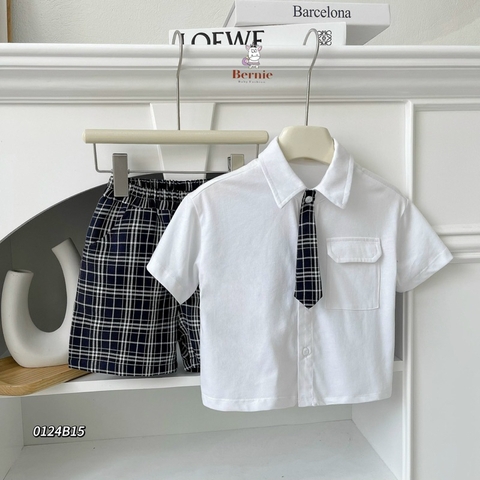 SET BỘ SƠ MI QUẦN KẺ CÀ VẠT MẪU MỚI