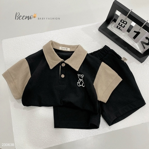 SET BỘ POLO CỘC TAY BEEMO IN GẤU