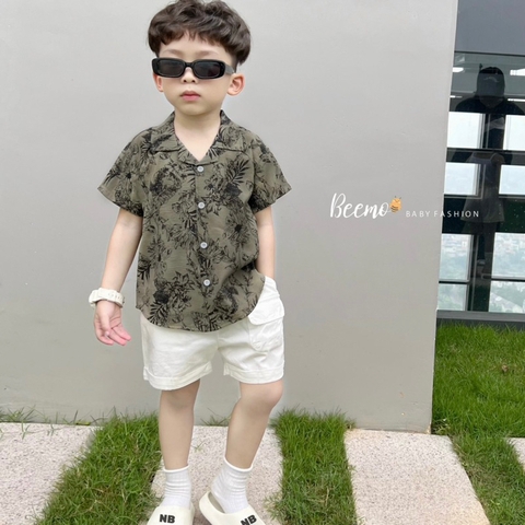 BỘ SƠ MI CỔ VE ĐI BIỂN