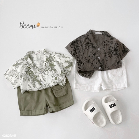 BỘ SƠ MI CỔ VE ĐI BIỂN