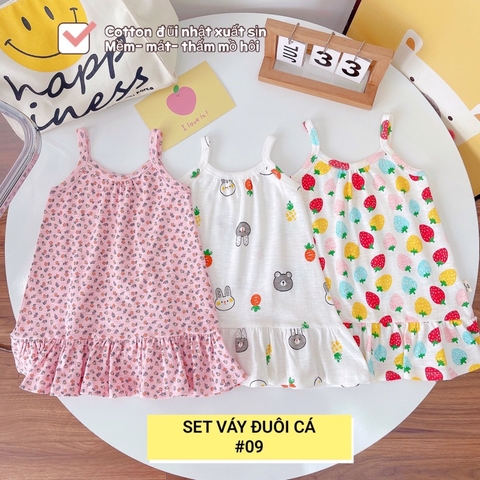 SET 3 VÁY HAI DÂY ĐUÔI CÁ