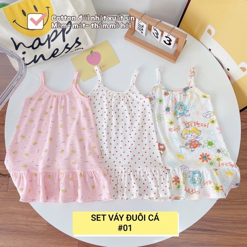 SET 3 VÁY HAI DÂY ĐUÔI CÁ