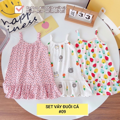 SET 3 VÁY HAI DÂY ĐUÔI CÁ