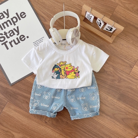 SET ÁO PHÔNG POOH QUẦN BÒ