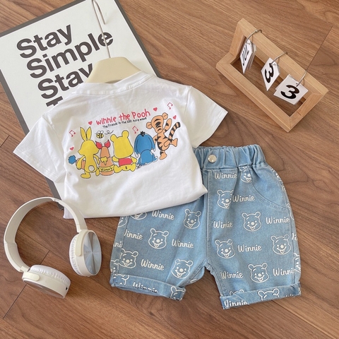 SET ÁO PHÔNG POOH QUẦN BÒ