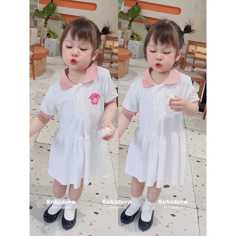 VÁY POLO CỘC TAY SIÊU XINH CHO BÉ