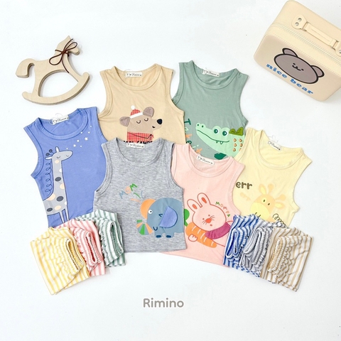 BỘ THUN LẠNH BA LỖ IN HÌNH THÚ
