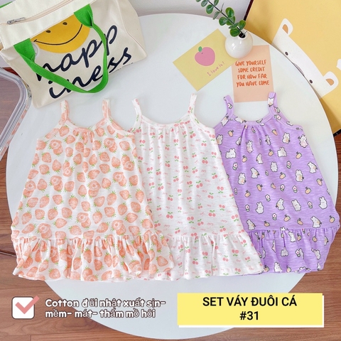 SET 3 VÁY HAI DÂY ĐUÔI CÁ