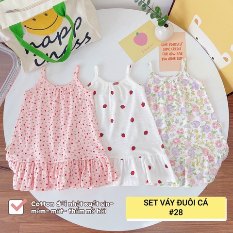 SET 3 VÁY HAI DÂY ĐUÔI CÁ