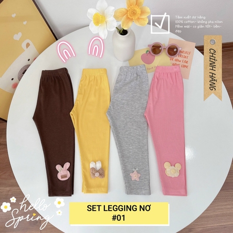 SET 4 QUẦN LEGGING DÀI HOẠ TIẾT
