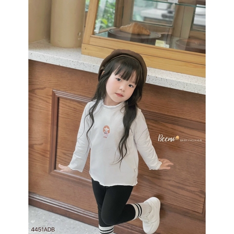 ÁO DÀI TAY COTTON VIỀN BÈO CHO BÉ