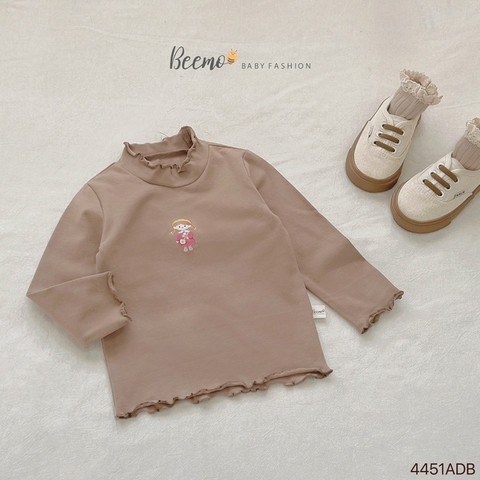 ÁO DÀI TAY COTTON VIỀN BÈO CHO BÉ