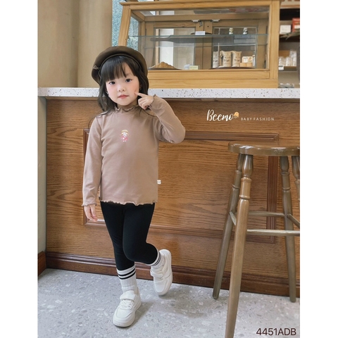ÁO DÀI TAY COTTON VIỀN BÈO CHO BÉ