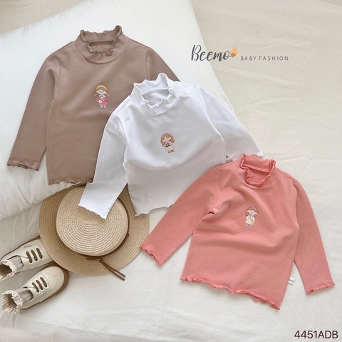 ÁO DÀI TAY COTTON VIỀN BÈO CHO BÉ